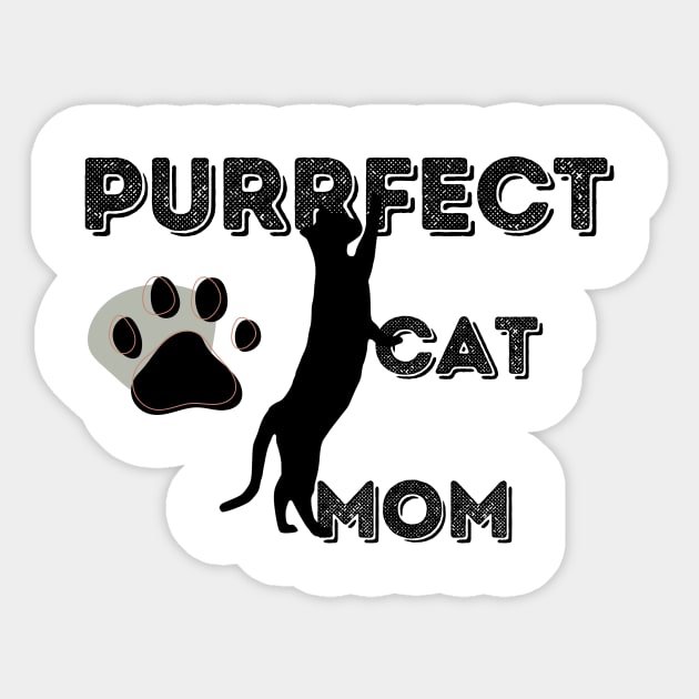 The Purrfect Cat Mom Sticker by NICHE&NICHE